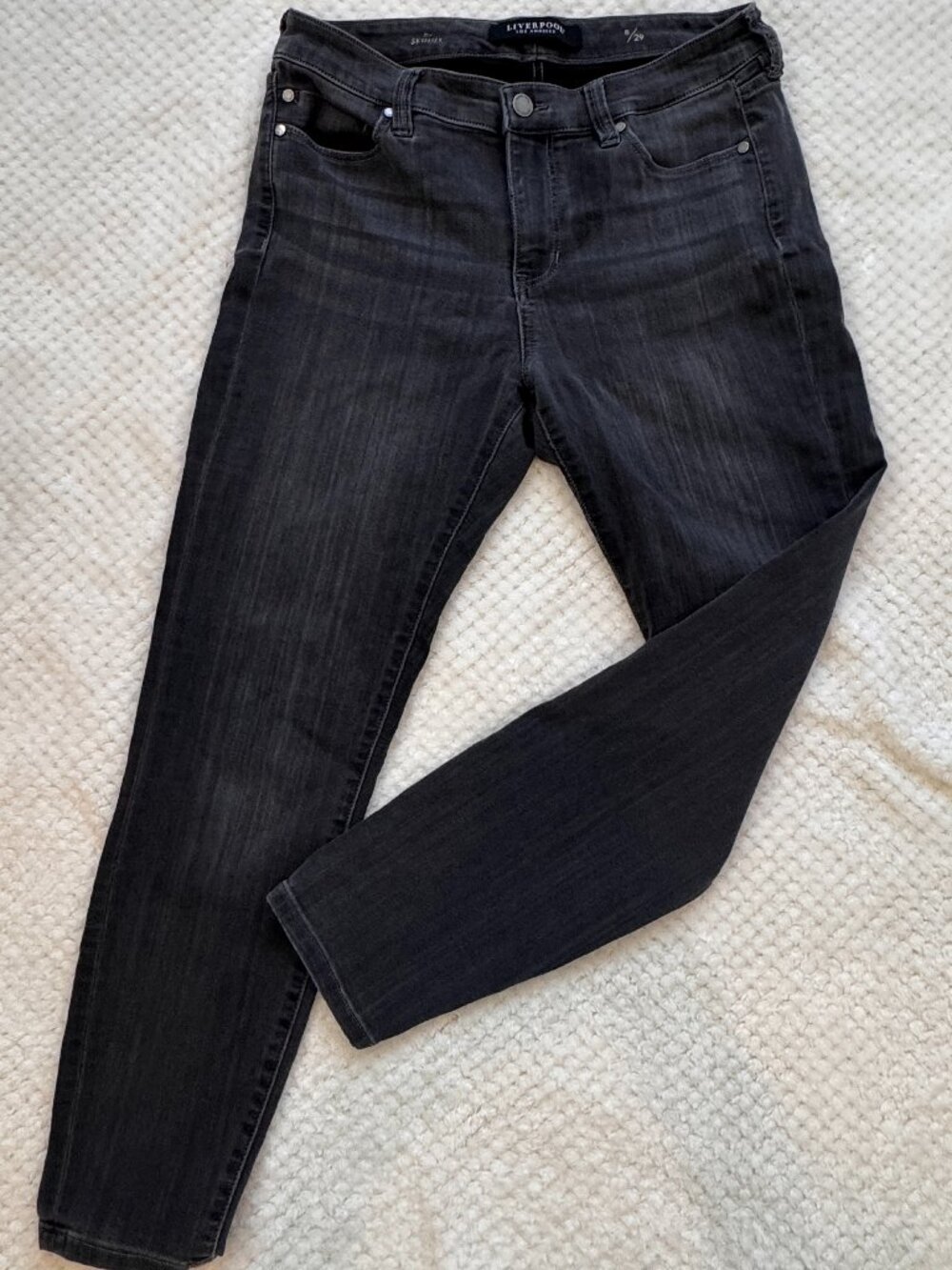 iverpool Los Angeles Abby Skinny Jeans Gray Black Wash Size 8/29